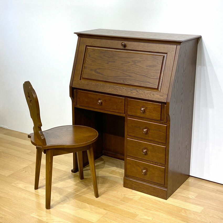 楽天市場】ライティングデスク 日本製 国産家具 ナラ無垢 無垢