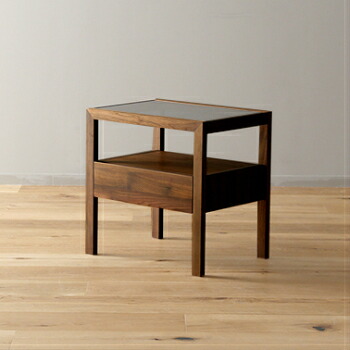 楽天市場】サイドテーブル ベッドサイドテーブル ウォールナット 無垢