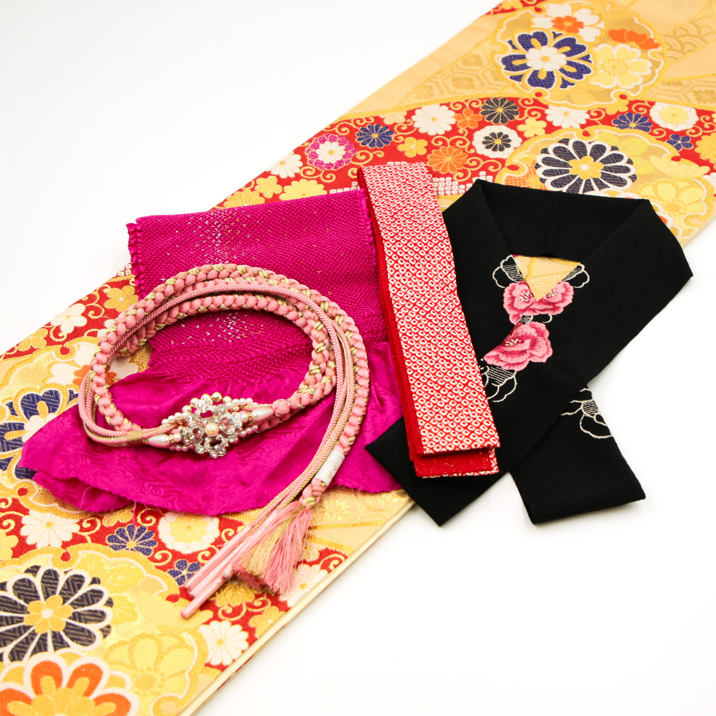 楽天市場】【中古】振袖 7点フルセット LLサイズ 振袖セット 振袖フル