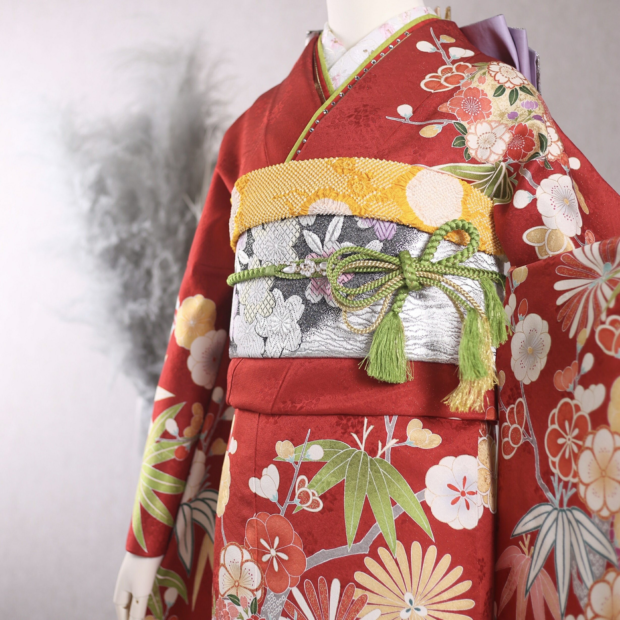 楽天市場】【中古】振袖 7点フルセット M〜Lサイズ 振袖セット 振袖