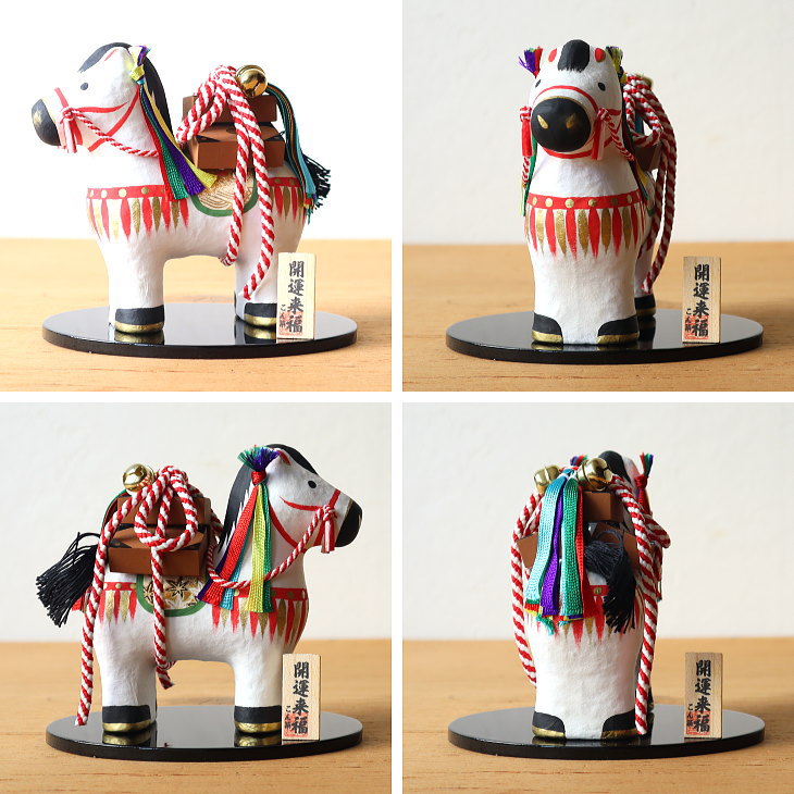 楽天市場】2026年 干支張子(午) 金千両午 お正月飾り 干支 首振り 張子