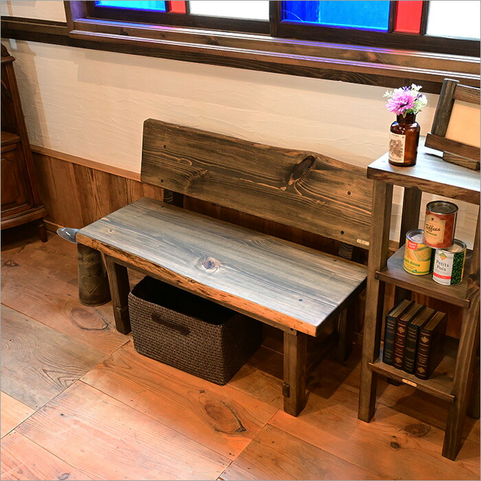 楽天市場】日本製 古材の手作りベンチ ウッドベンチ 木製 幅95cm 奥行