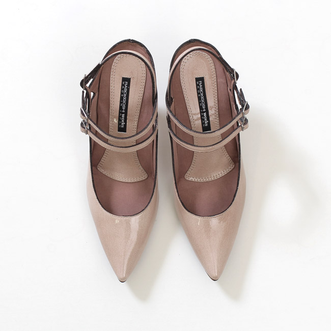 楽天市場】パンプス 黒 ラボキゴシ ワークス ストラップパンプス