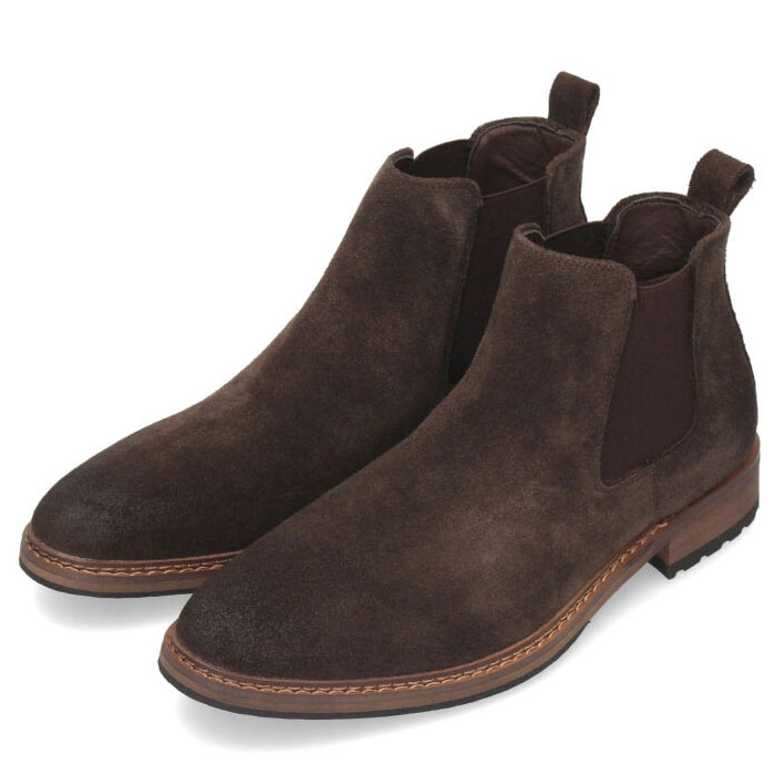 楽天市場】サイドゴアブーツ メンズ 本革 スエード ショートブーツ 黒