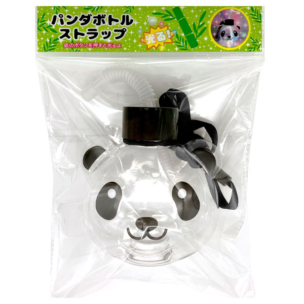 楽天市場】【6個セット】光るパンダボトルストラップ付 約500ml 光る