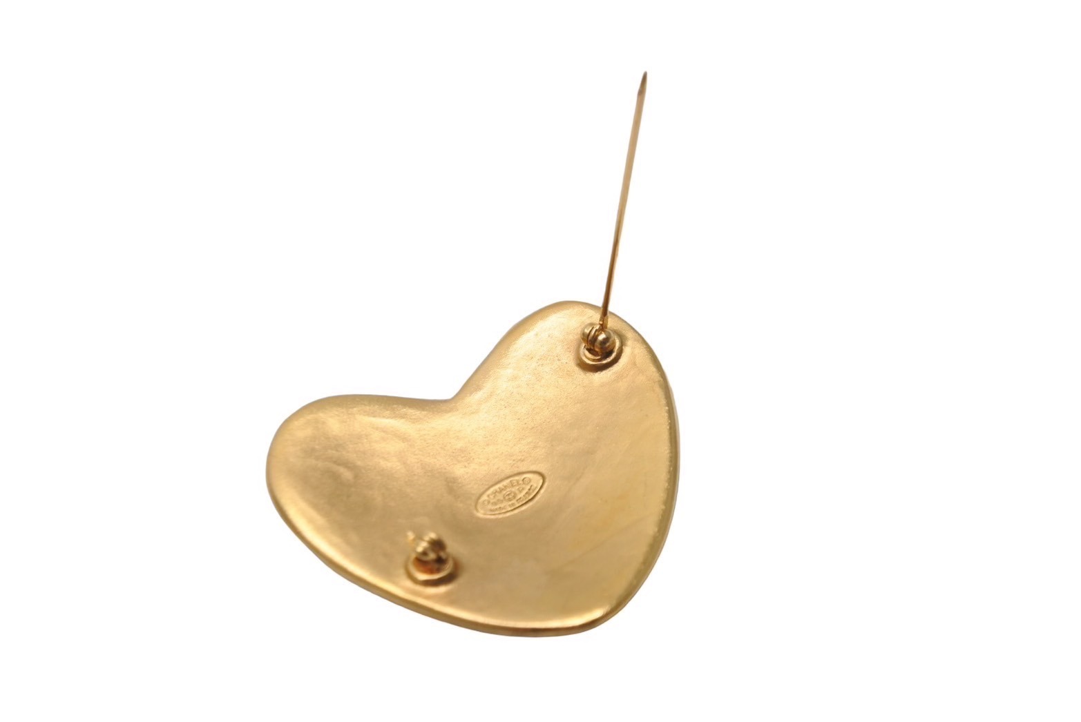 シャネル ブローチ 95P ゴールド ダブルハート ココマーク ヴィンテージ