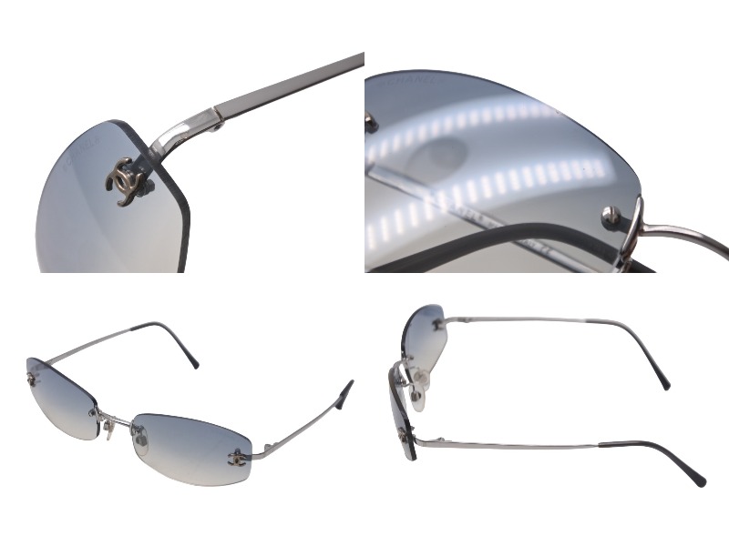 楽天市場】極美品 CHANEL シャネル リムレスサングラス ココマーク