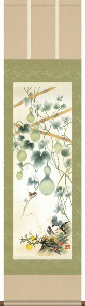 楽天市場】掛け軸 掛軸（かけじく）尺三幅 開運六瓢息災図（伊藤 翔風