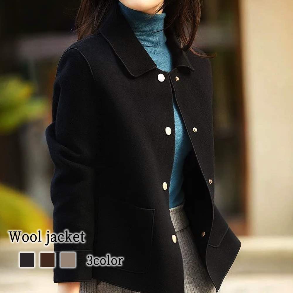 楽天市場】ステンカラーコート レディース ウールジャケット 40代