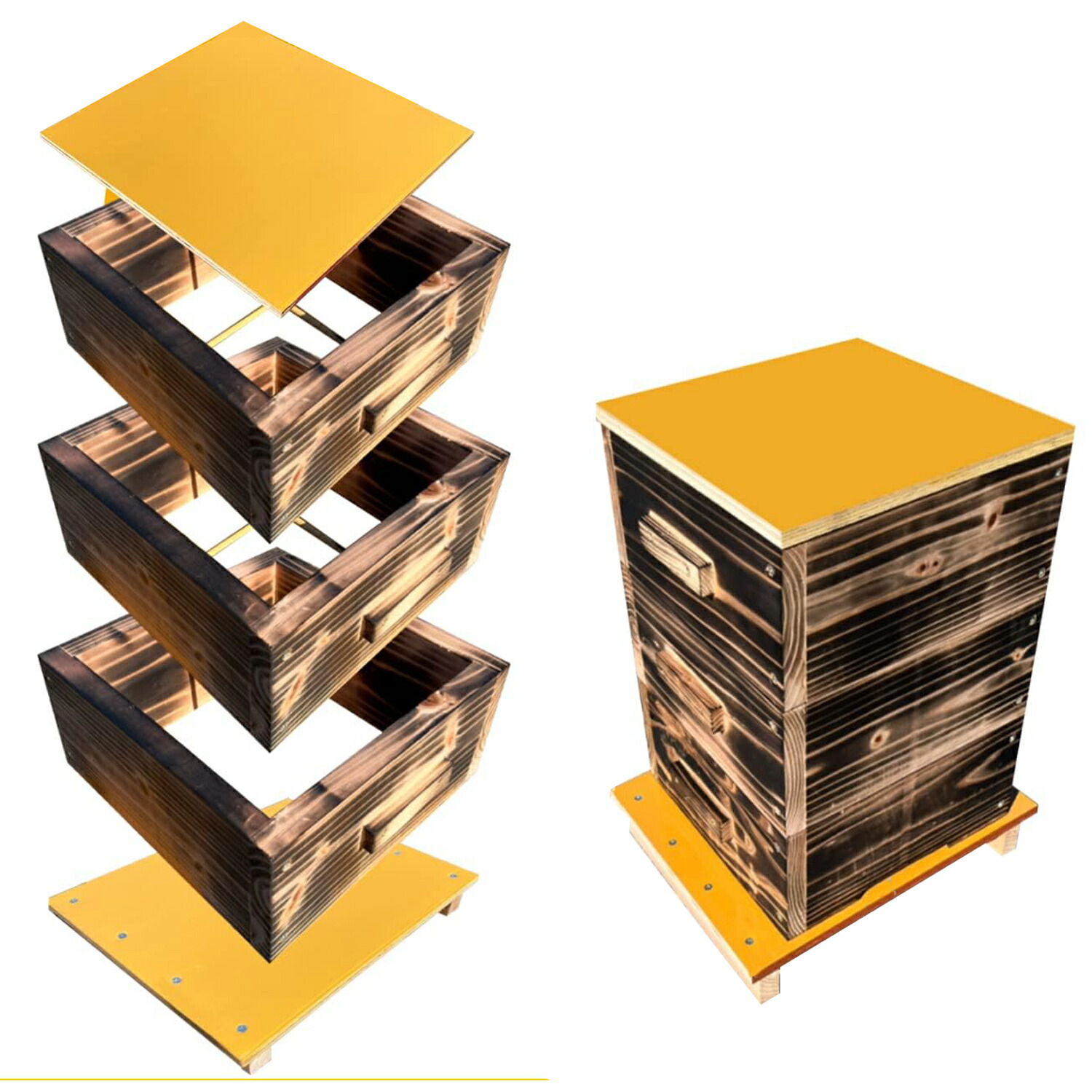 楽天市場】日本蜜蜂 巣箱 ニホンミツバチ 日本みつばち 重箱式巣箱 3段