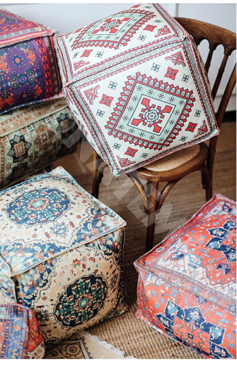 楽天市場】プフクッション キリム モロッカン モロッコ スツール