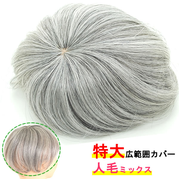 楽天市場】ウィッグ 白髪 薄毛隠し 女性 人毛 しらが 円形脱毛症 部分