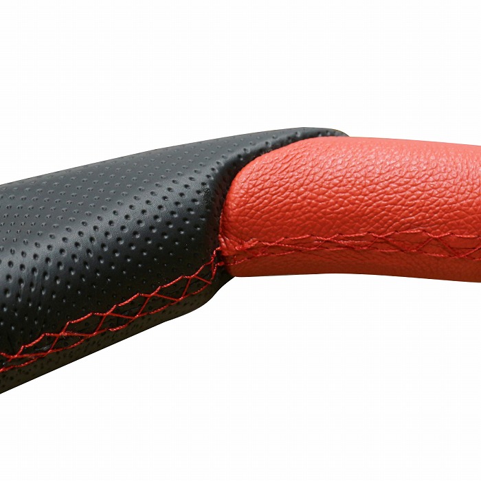 楽天市場】パンチング レザー ステッチ ステアリング 35cm φ350 φ35 青