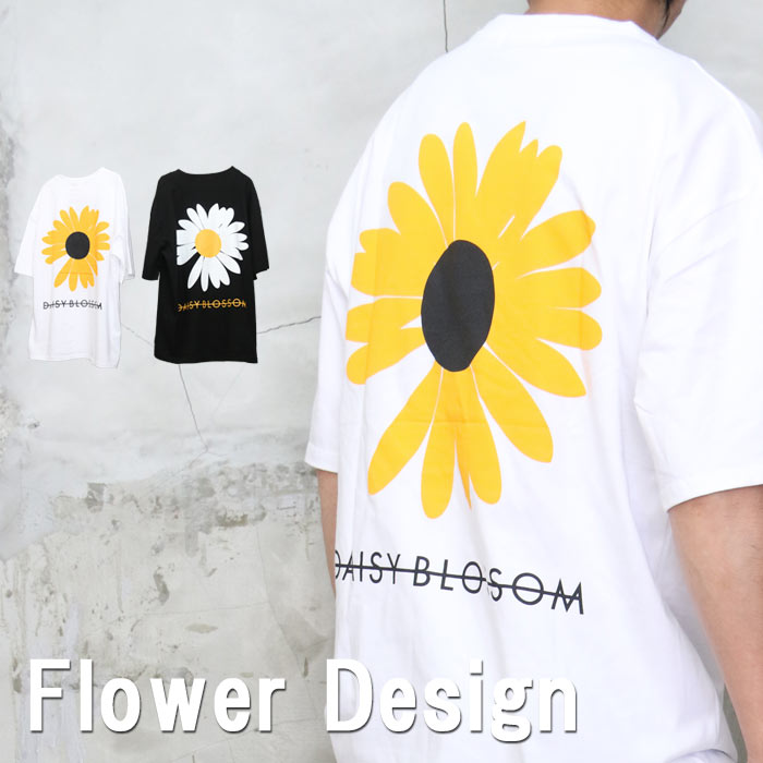 楽天市場】バックプリントTシャツ [M便 1/1] 花柄tシャツ メンズ t