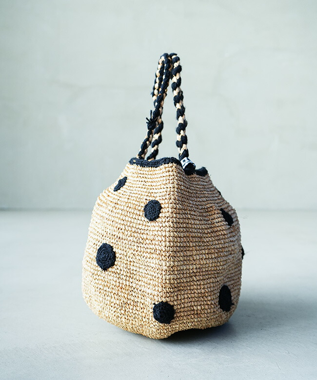 楽天市場】[madrague6]【付属品あり】NORO(ノロ) ドットかごバッグ