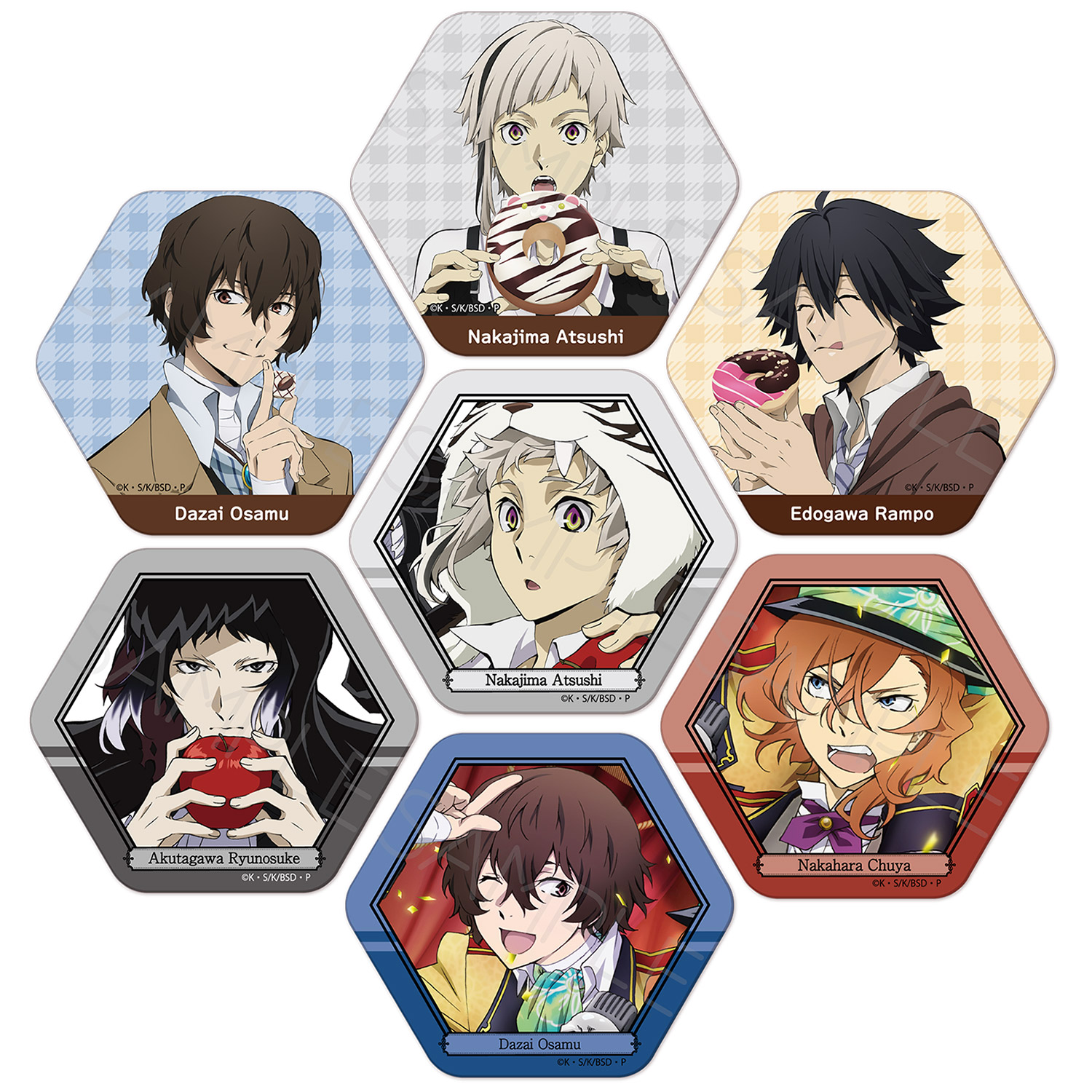 楽天市場】『文豪ストレイドッグス』第3弾 六角形缶バッジ ZA(中島 敦1