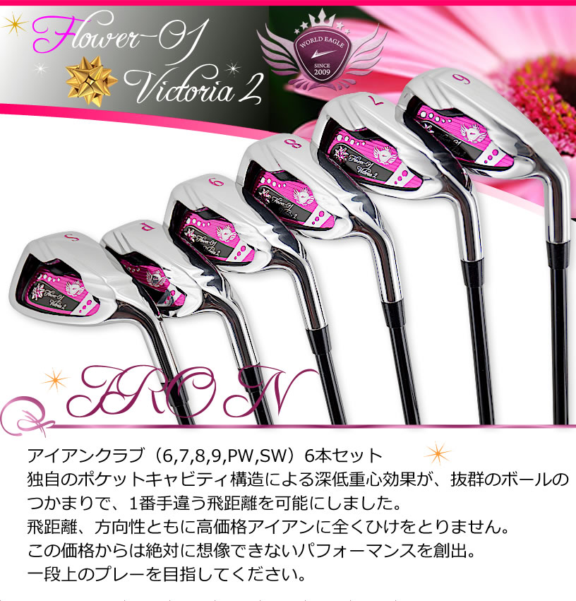 楽天市場】ワールドイーグル ゴルフ レディース アイアンセット