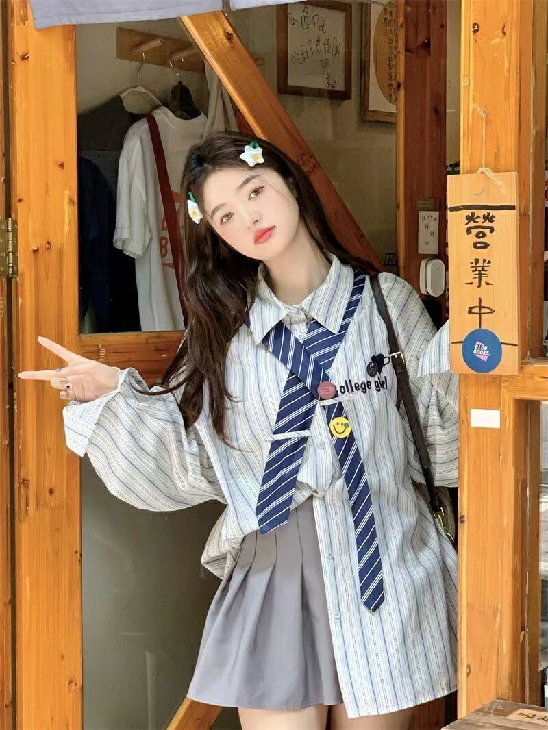 楽天市場】シャツ レディース カジュアルシャツ 長袖シャツ ストライプ