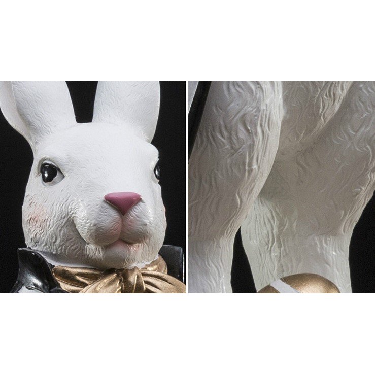 楽天市場】ウサギ 置物 貴族風 オブジェ アンティーク調 インテリア