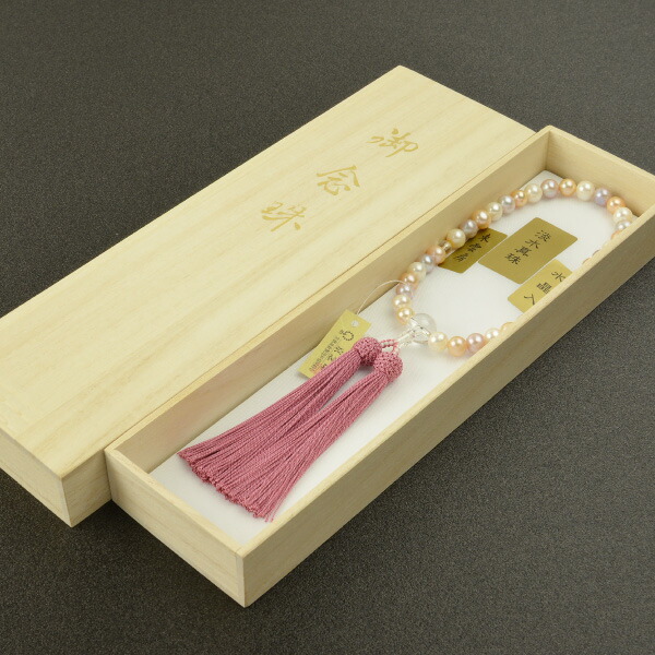 楽天市場】数珠 念珠 ミックス淡水真珠 水晶仕立 正絹東雲房（桐箱付
