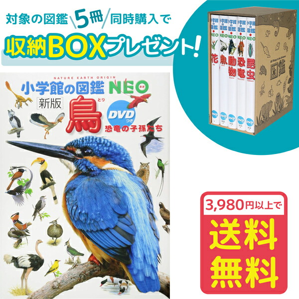楽天市場】【収納BOX付・送料無料・条件有】小学館の図鑑NEO［新版］鳥