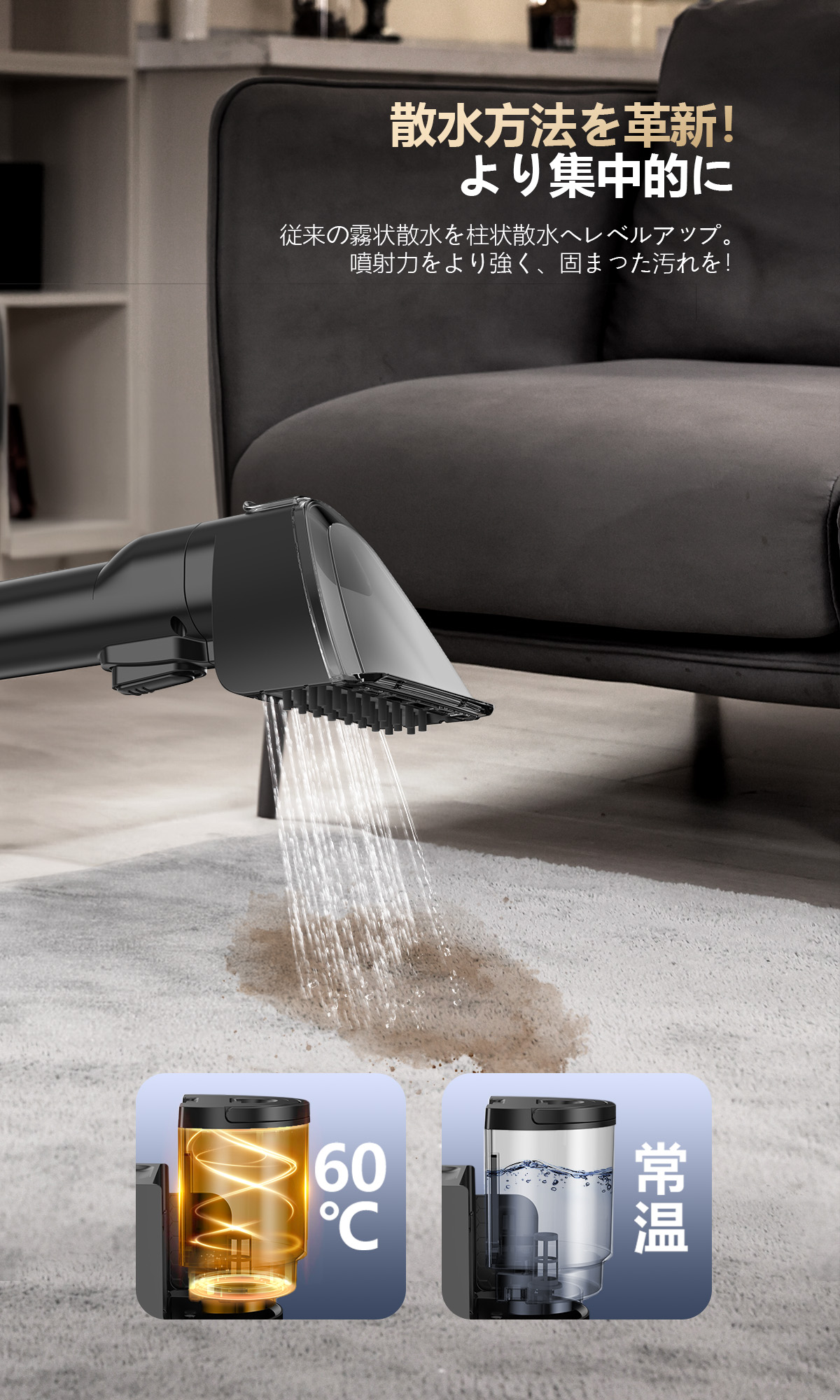 楽天市場】【Yadea公式】カーペットクリーナー スチーム式 R6 Steam