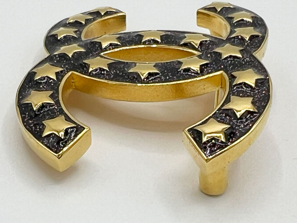 楽天市場】CHANEL シャネル ブローチ ピン CCマーク スター ラメ