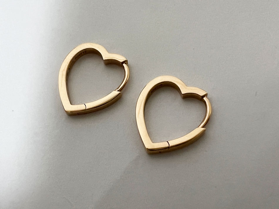 楽天市場】REPOSSI レポシ アンティフェール ハート ミニピアス 18K PG