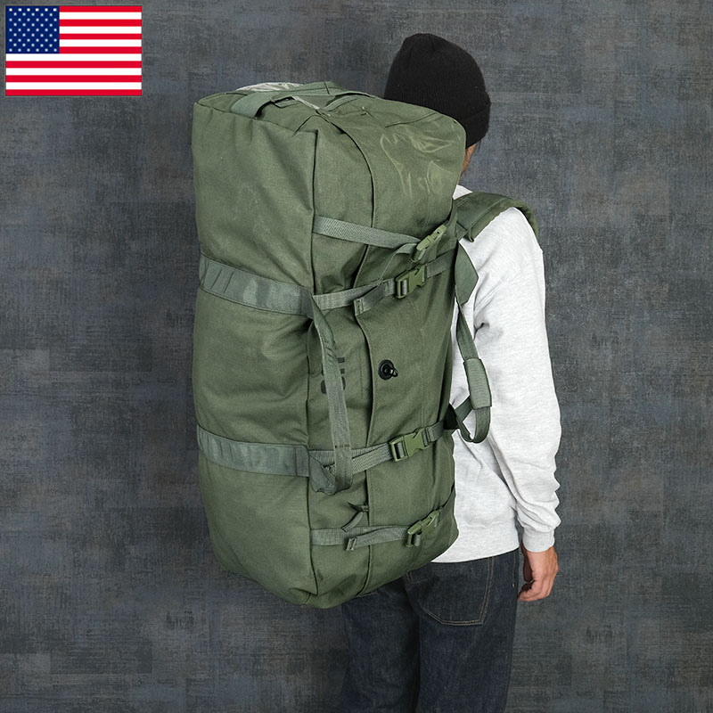 楽天市場】米軍 コーデュラナイロン ダッフルバッグ オリーブ 新タイプ