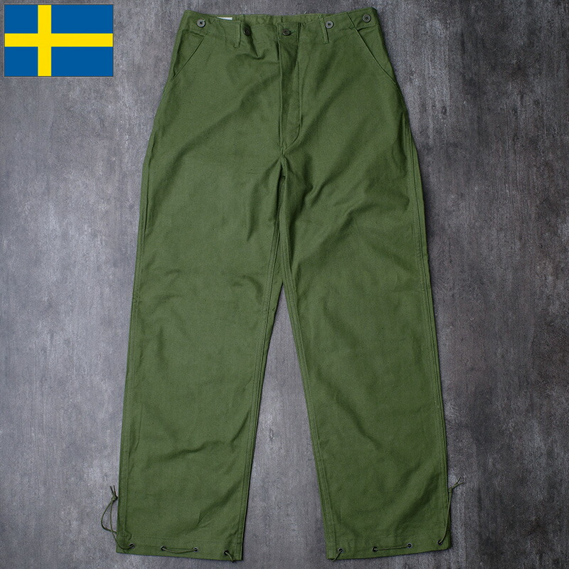 楽天市場】スウェーデン軍 ワークパンツ コットンツイル シンチバック