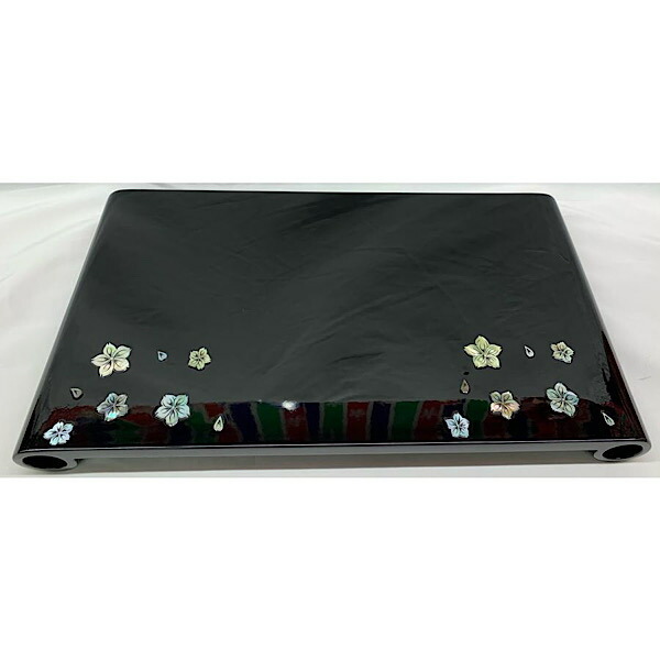 楽天市場】雛人形 飾台のみ 俵台黒螺鈿桜 50x28x45親王飾り 雛祭り