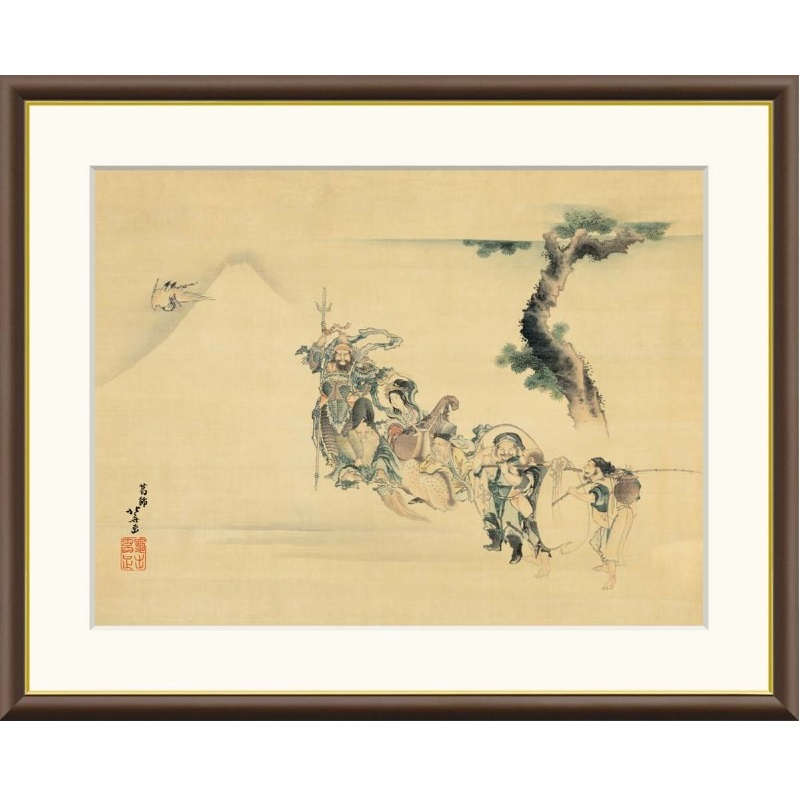 楽天市場】額絵 葛飾北斎 七福神 f8・f6・f4サイズ 日本の名画シリーズ