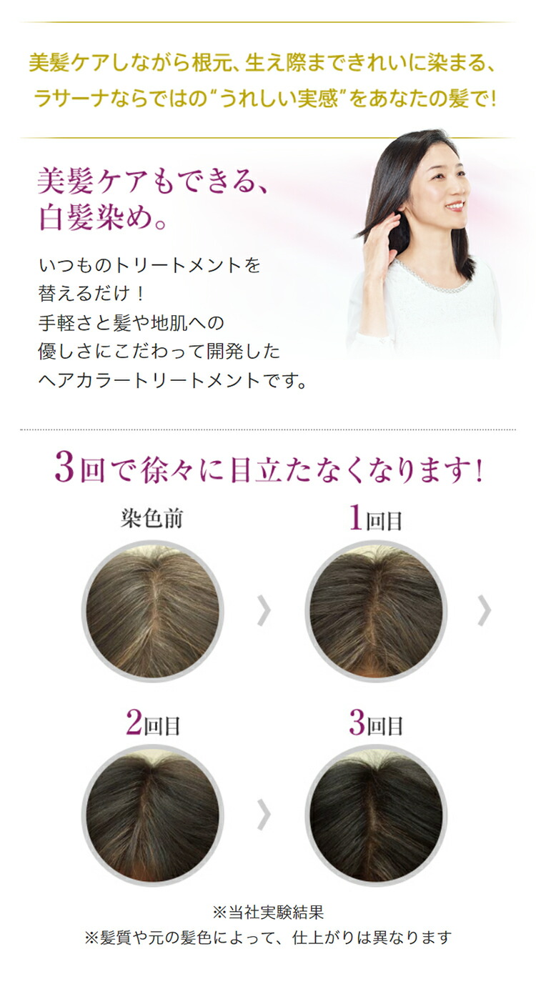楽天市場】ラサーナ ヘアカラートリートメント180g 〈ダークブラウン