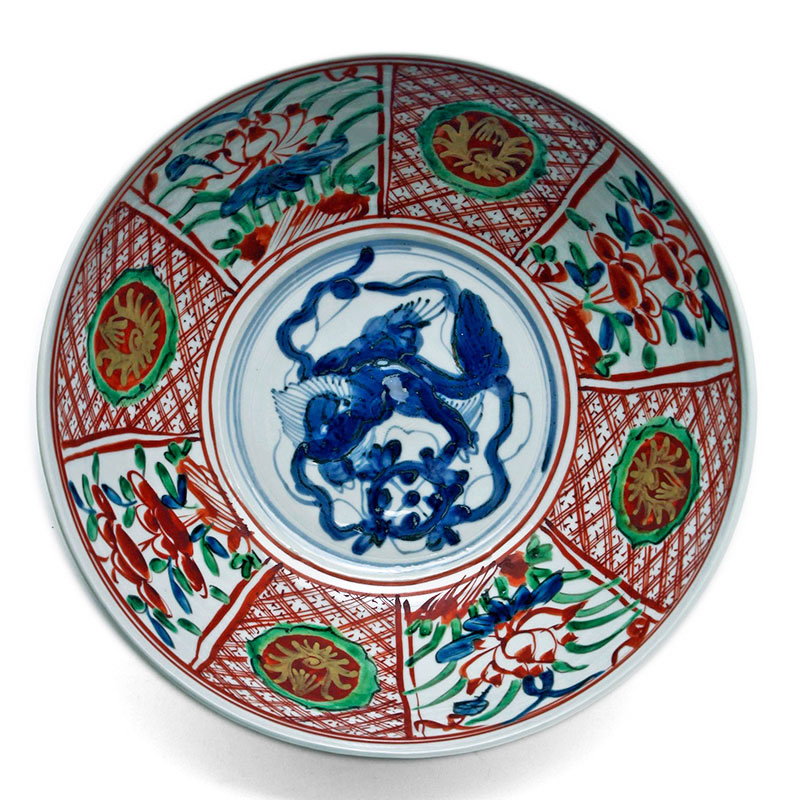 楽天市場】九谷焼：呉須赤絵玉取獅子文鉢・正木春蔵《大鉢・25.5cm