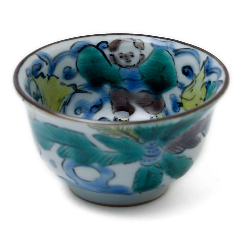 須田菁華 吉田屋 唐子図 杯 四代（当代）真作保証 須田菁華 吉田屋