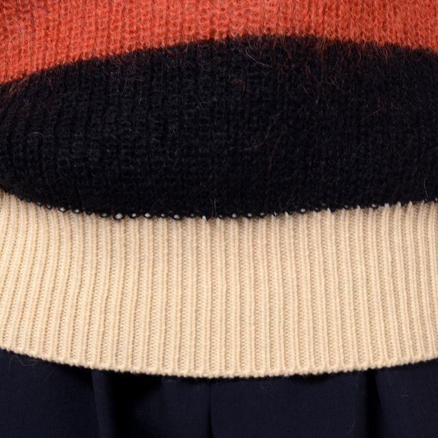楽天市場】マルニ (Marni) ボーダーセーター モヘア ブルーオレンジ