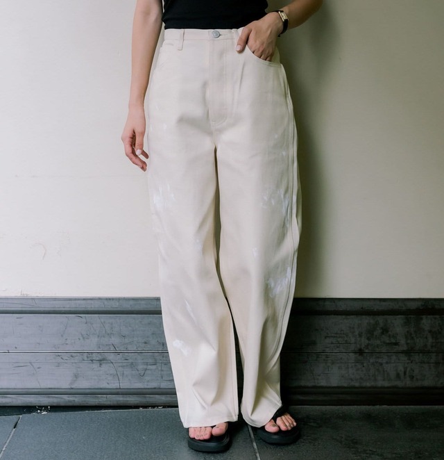 楽天市場】KIJI/キジ・PAINT SHIMAワイドデニム サイズ：1 カラー