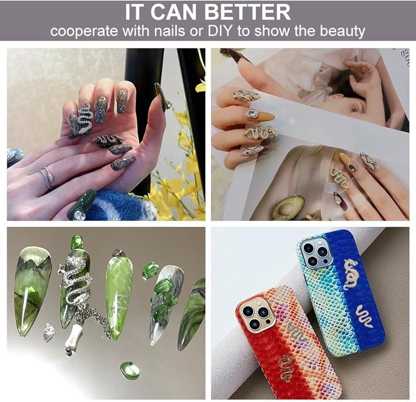 楽天市場】80個8種類 ネイルパーツ 龍＆蛇 ネイルアート 3D 合金