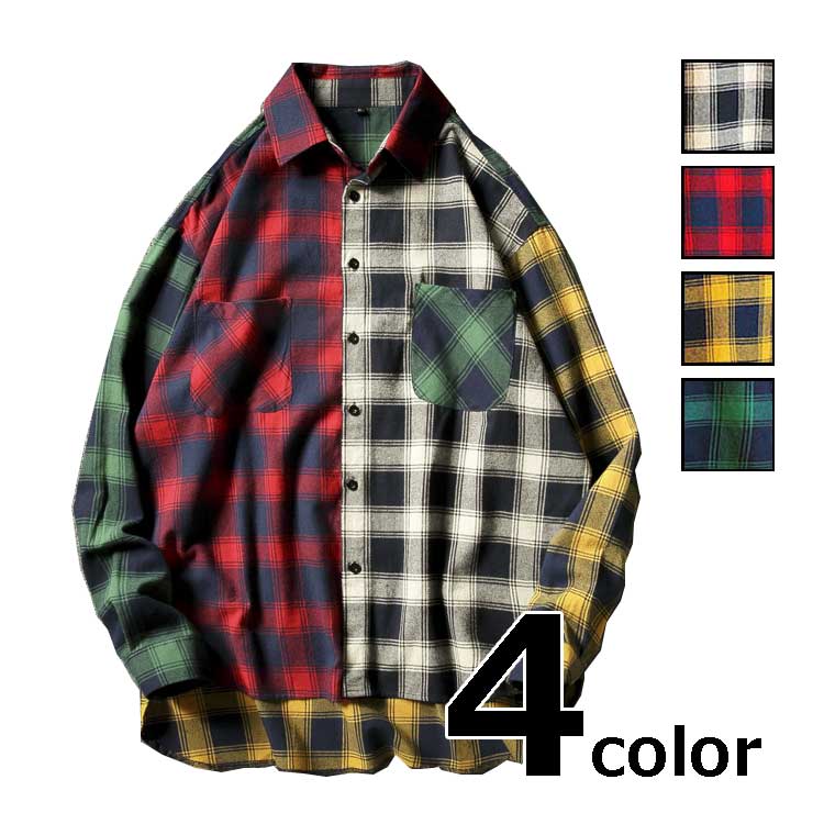 楽天市場】【現品処分】カラフルマルチカラーチェックシャツ