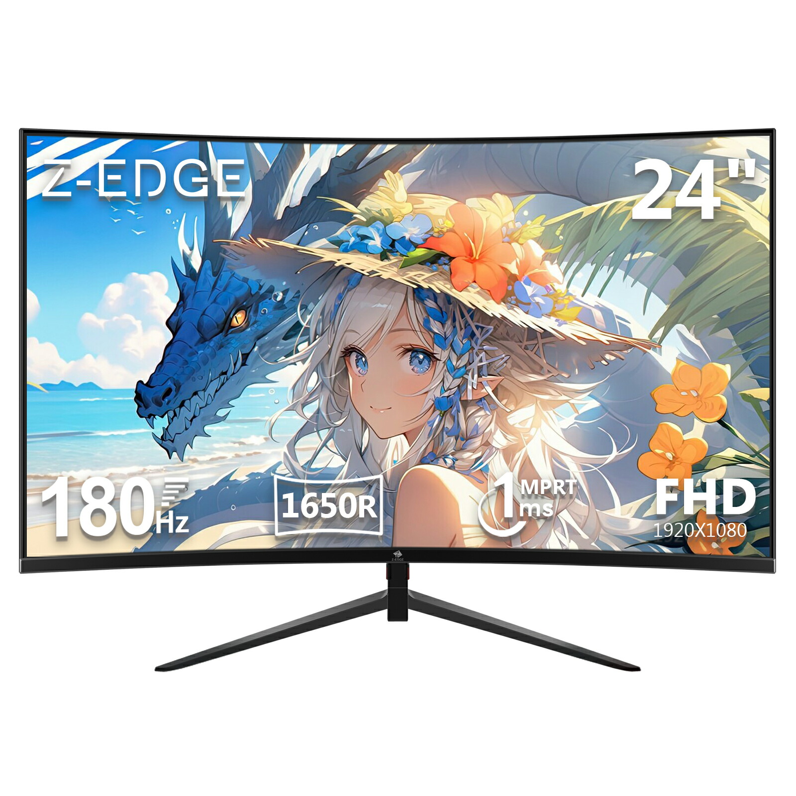 楽天市場】【レビューキャンペーン】Z-EDGE 湾曲ゲーミングモニター 24