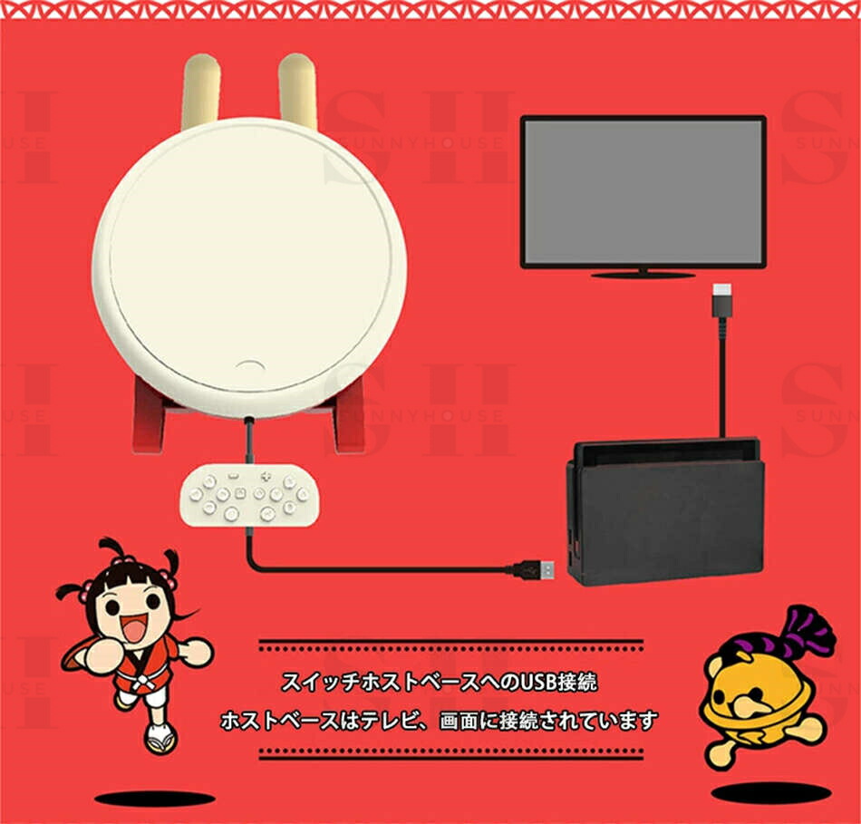 楽天市場】任天堂Switch用 太鼓の達人 コントローラー 太鼓