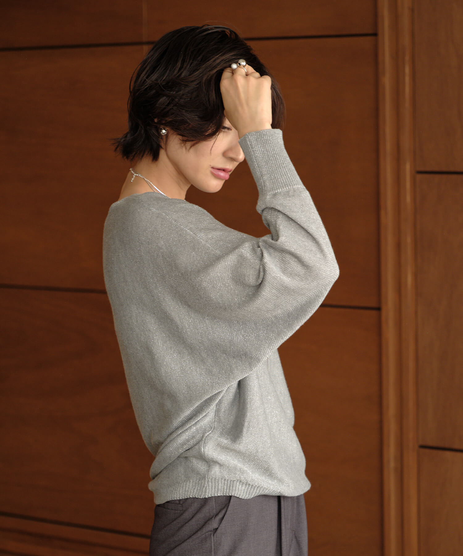 楽天市場】【フォーマル・ママコーデ】【MIA/ミア】ラメドルマンニット