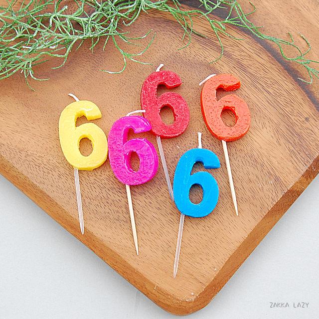 楽天市場】「＜在庫限り＞ナンバーキャンドル(6)」 キャンドル