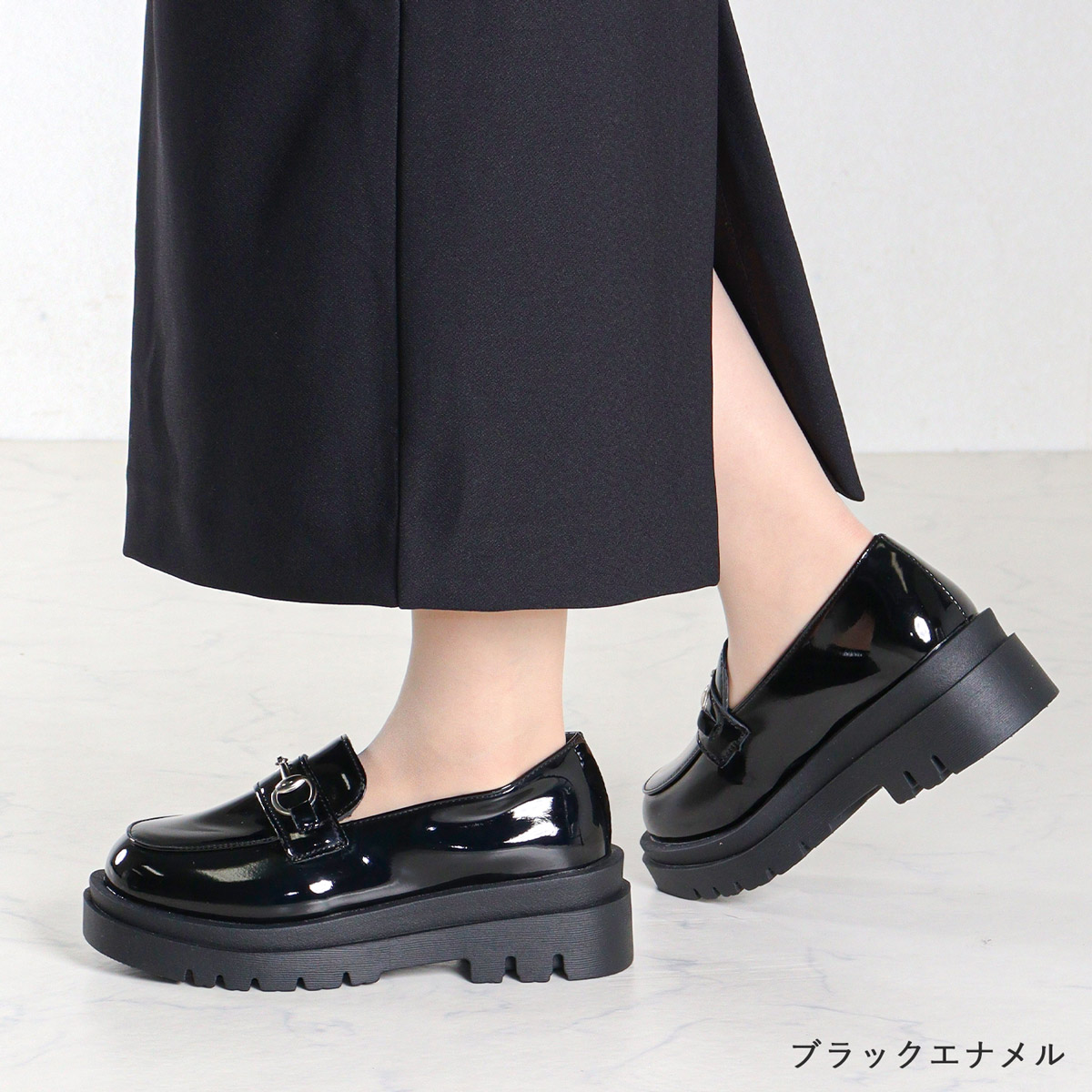 楽天市場】ローファー レディース 厚底 5cmヒール 美脚 ビット 疲れ