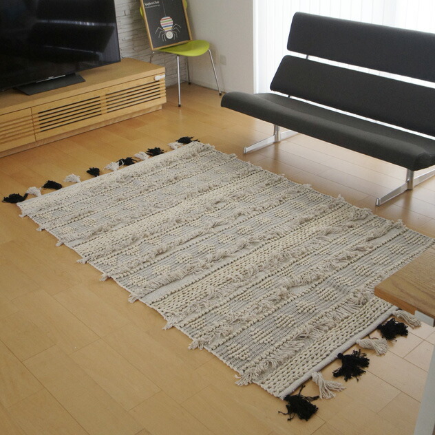 楽天市場】【200×140cm】FLINGE RUG / フリンジラグ amabro アマブロ