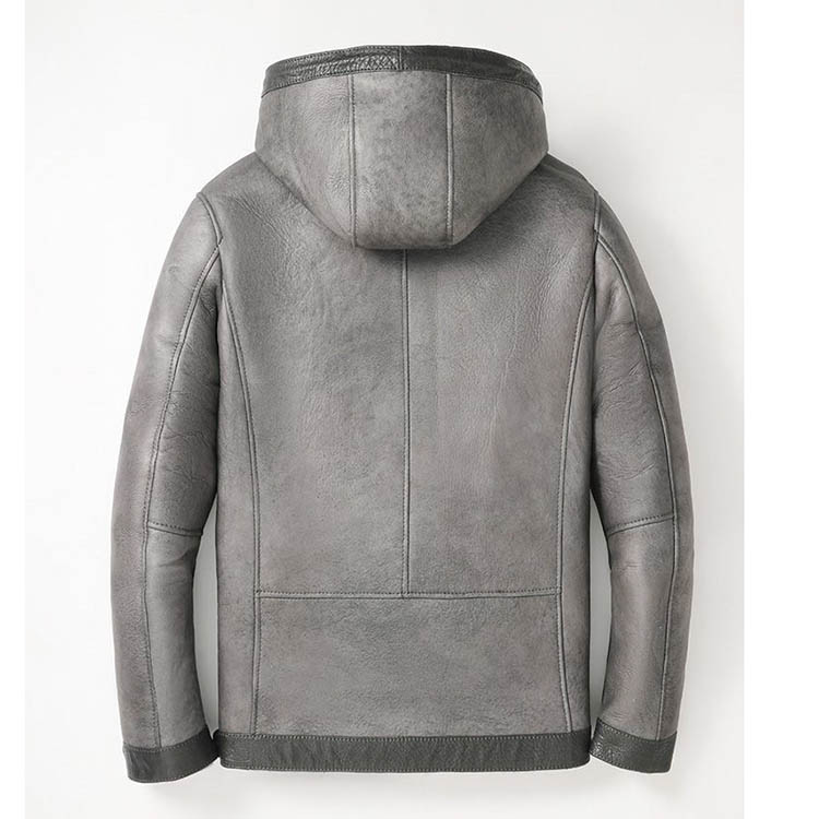 楽天市場】Wフェイス ラムムートンジャケット フード付き ラムレザー