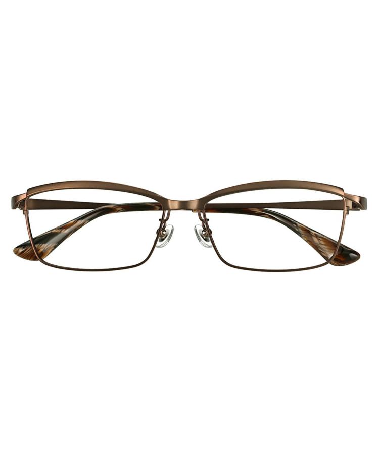 楽天市場】|スクエア型 メガネ(ブラウン(マット)) 跳ね上げ式 メガネの