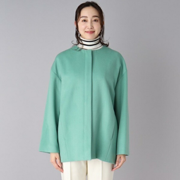 楽天市場】【STORY web掲載／軽く羽織れるミドル丈】ノーカラー