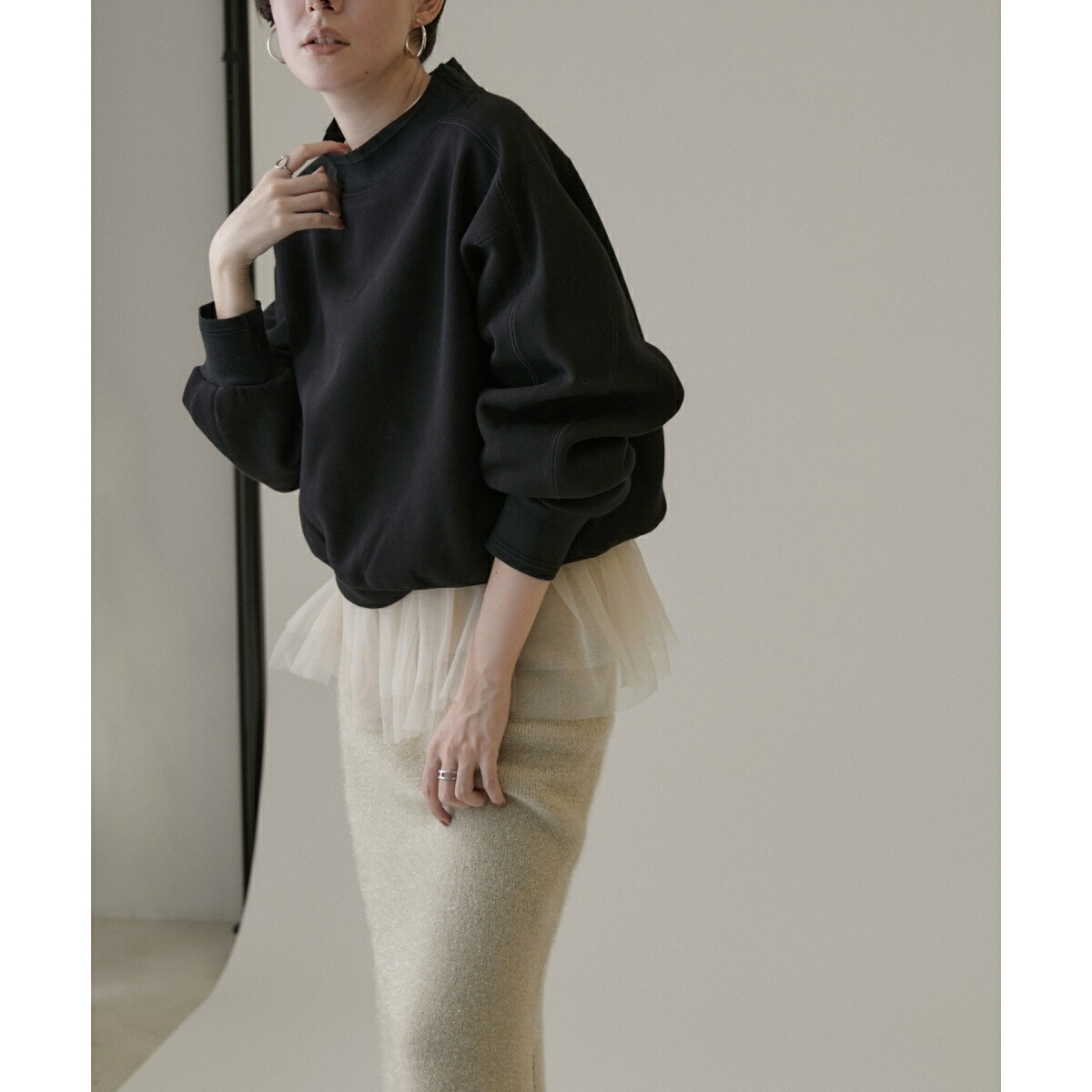 楽天市場】【WEB限定】クロップドスウェットプルオーバー／サロン