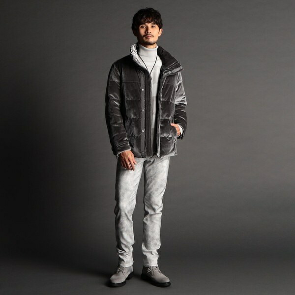 楽天市場】ニットベロア スタンドダウンブルゾン／ニコルクラブ